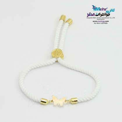 دستبند - طلا و بافت - طرح پروانه-MB1391